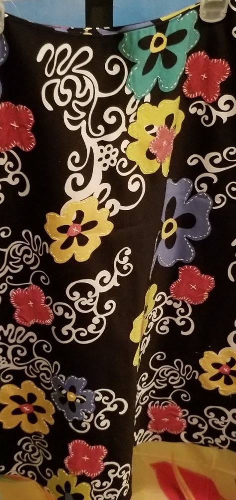 Acorn midi flower patchwork whip stitch skirt